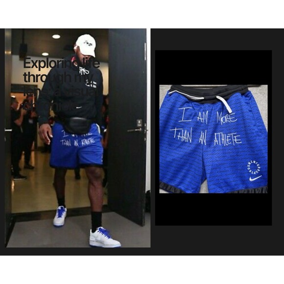 Nike x UN LeBron More Than an Athlete Shorts Blue Size M Basketball‎ Streetwear